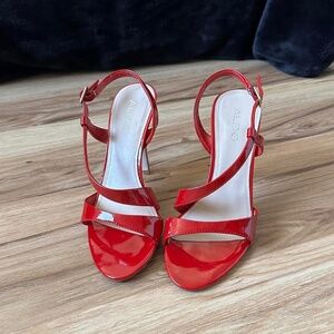 2000s Aldo Red Slingback Heels
